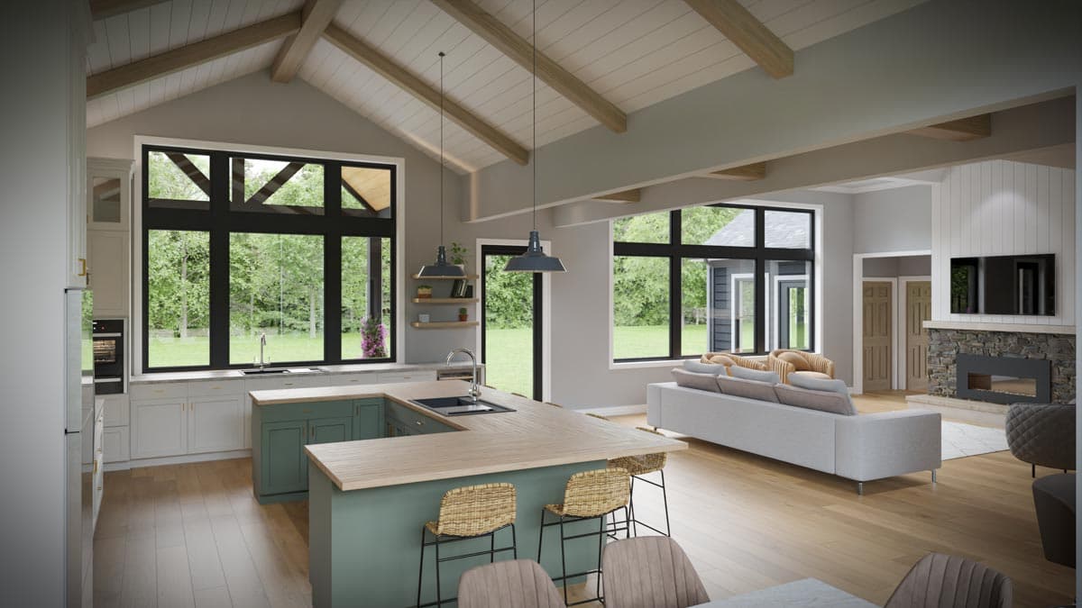 Plan 911039JVD: 3-Bed Modern Farmhouse Plan with Main Floor Master and Sun Room - 3111 Sq Ft - Image #10 - Country, Farmhouse, Modern Farmhouse