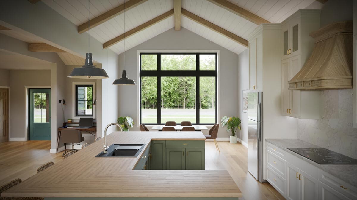 Plan 911039JVD: 3-Bed Modern Farmhouse Plan with Main Floor Master and Sun Room - 3111 Sq Ft - Image #9 - Country, Farmhouse, Modern Farmhouse