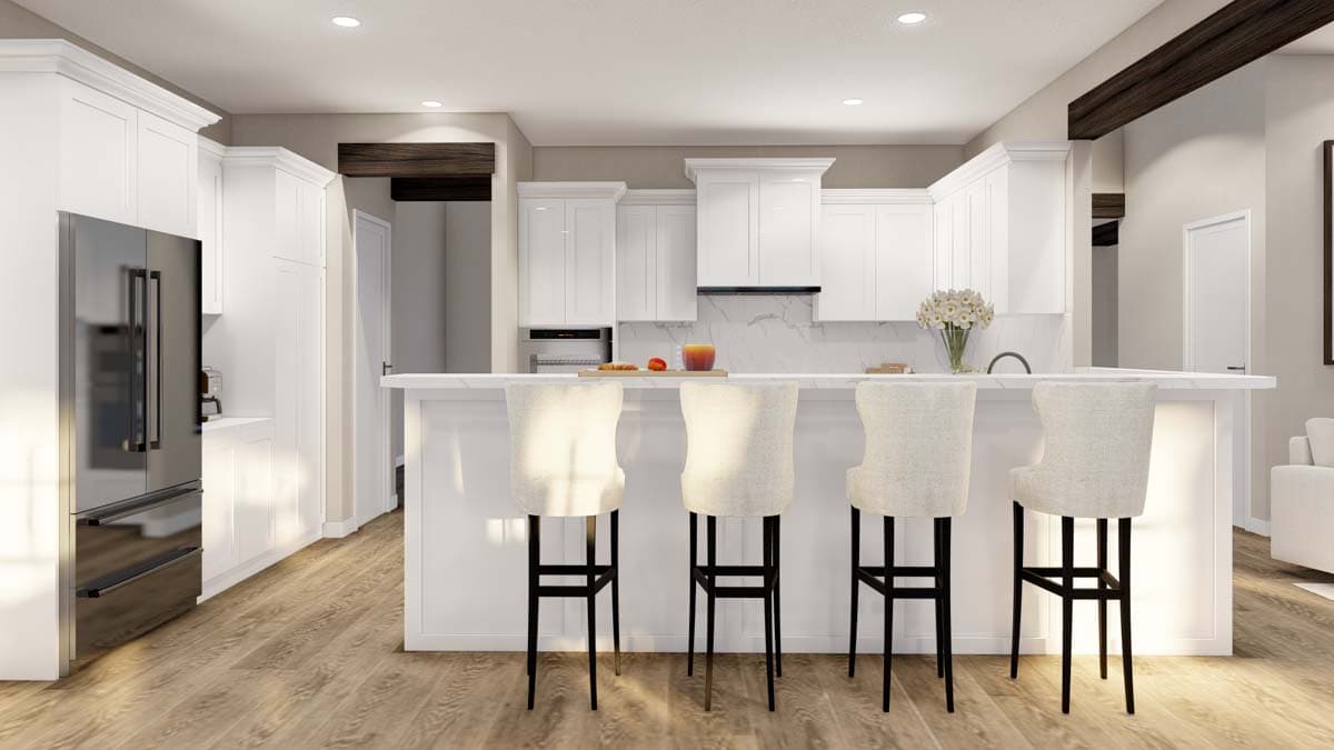Plan 60721ND: 4-Bed Traditional Home Plan with Keeping Room and Study Room - 2613 Sq Ft - Image #7 - French Country, Traditional