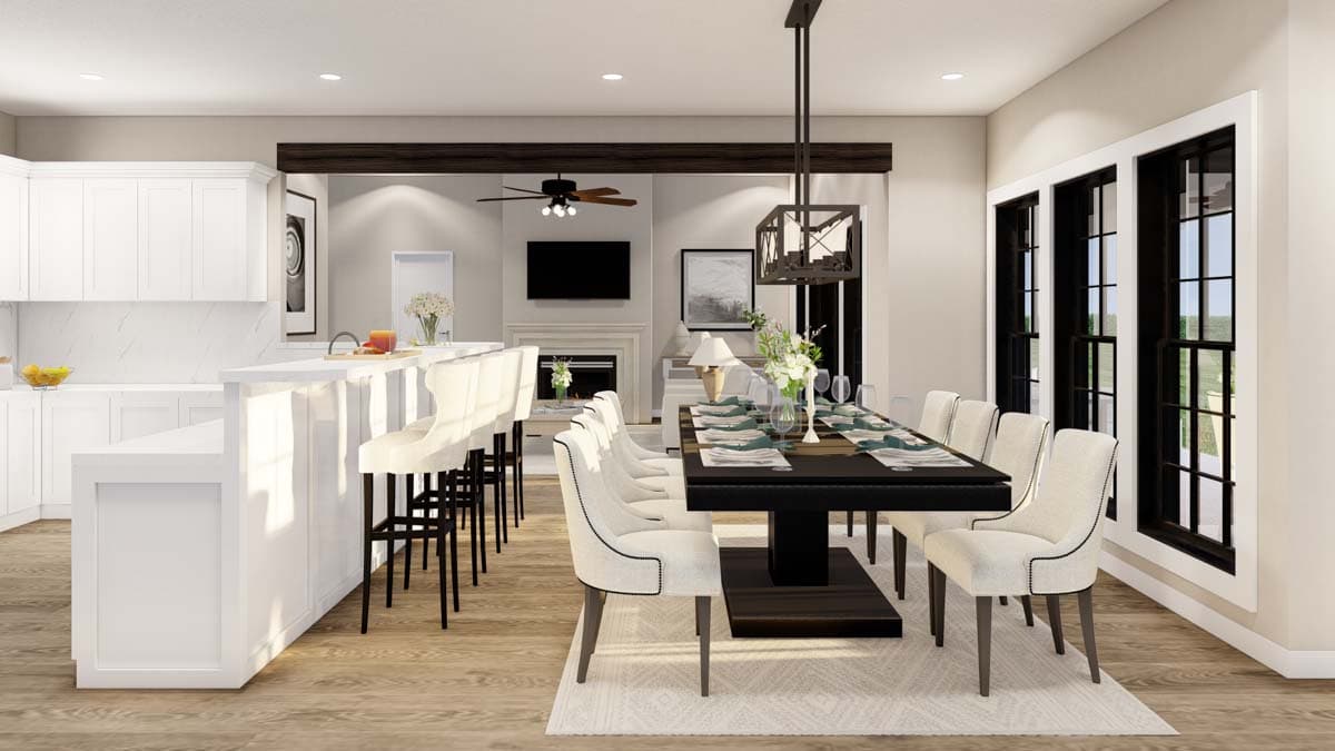 Plan 60721ND: 4-Bed Traditional Home Plan with Keeping Room and Study Room - 2613 Sq Ft - Image #11 - French Country, Traditional