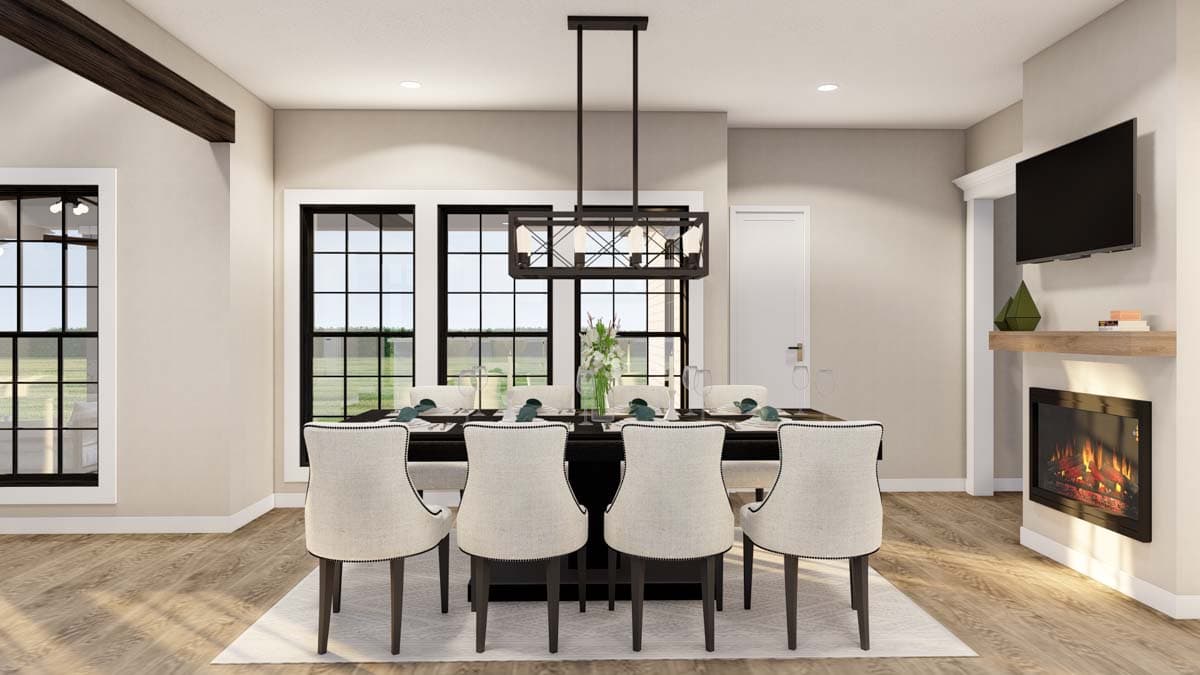 Plan 60721ND: 4-Bed Traditional Home Plan with Keeping Room and Study Room - 2613 Sq Ft - Image #12 - French Country, Traditional