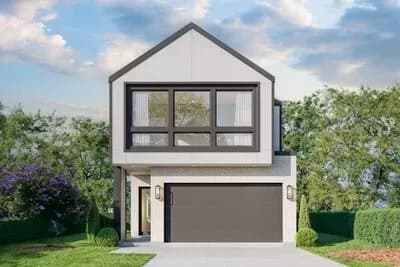 2-Story Modern Home Plan with Main Floor Master Under 1600 Sq Ft