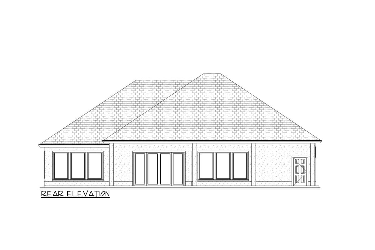 Plan 580110DFT: 3-Bed Ranch with Open Concept Great Room and RV Garage - 2564 Sq FT - Image #4 - European, Hill Country, Ranch, Tuscan