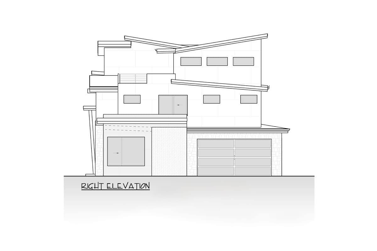 Plan 666270RAF: 3-Story Northwest Style House Plan with Two Story Great Room and Rooftop Deck - 6305 Sq Ft - Image #8 - Contemporary, Modern, Northwest