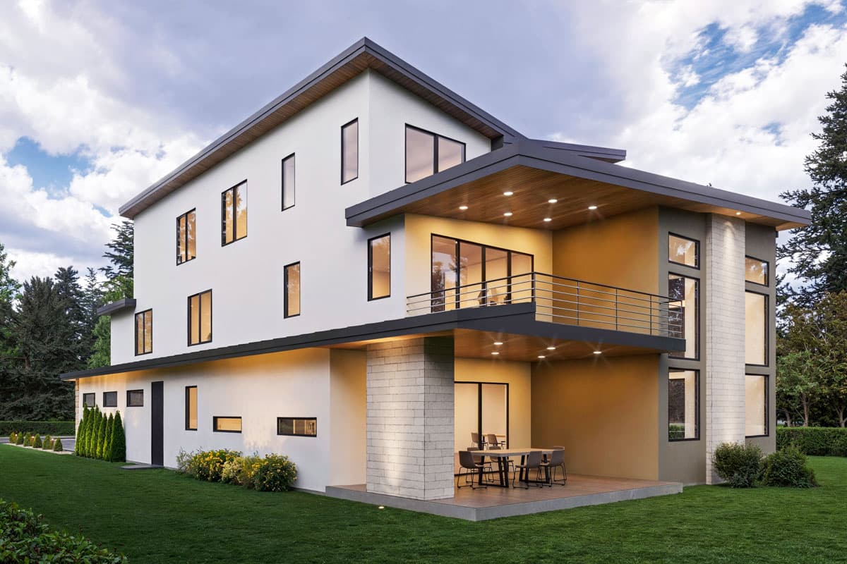 Plan 666270RAF: 3-Story Northwest Style House Plan with Two Story Great Room and Rooftop Deck - 6305 Sq Ft - Image #4 - Contemporary, Modern, Northwest