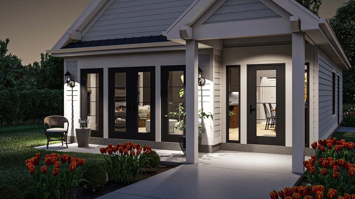 Plan 623370DJ: Craftsman-Style Cottage ADU with Open Concept Great Room - Image #12 - Cottage, Country, Craftsman