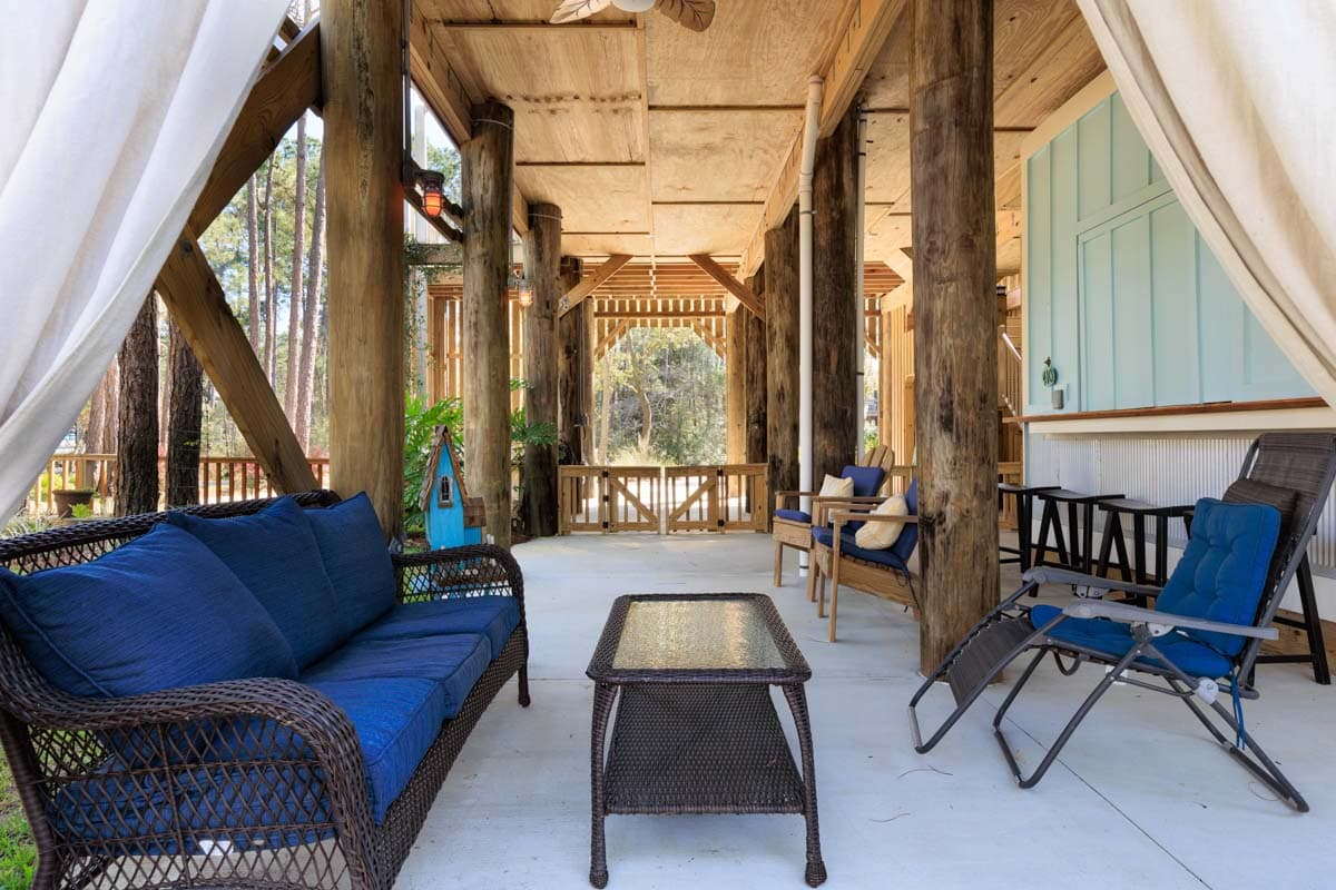 Plan 461043DNN: 3-Bed Low Country Home Plan with Two Story Great Room - 1416 Sq Ft - Image #6 - Cabin, Country, Low Country