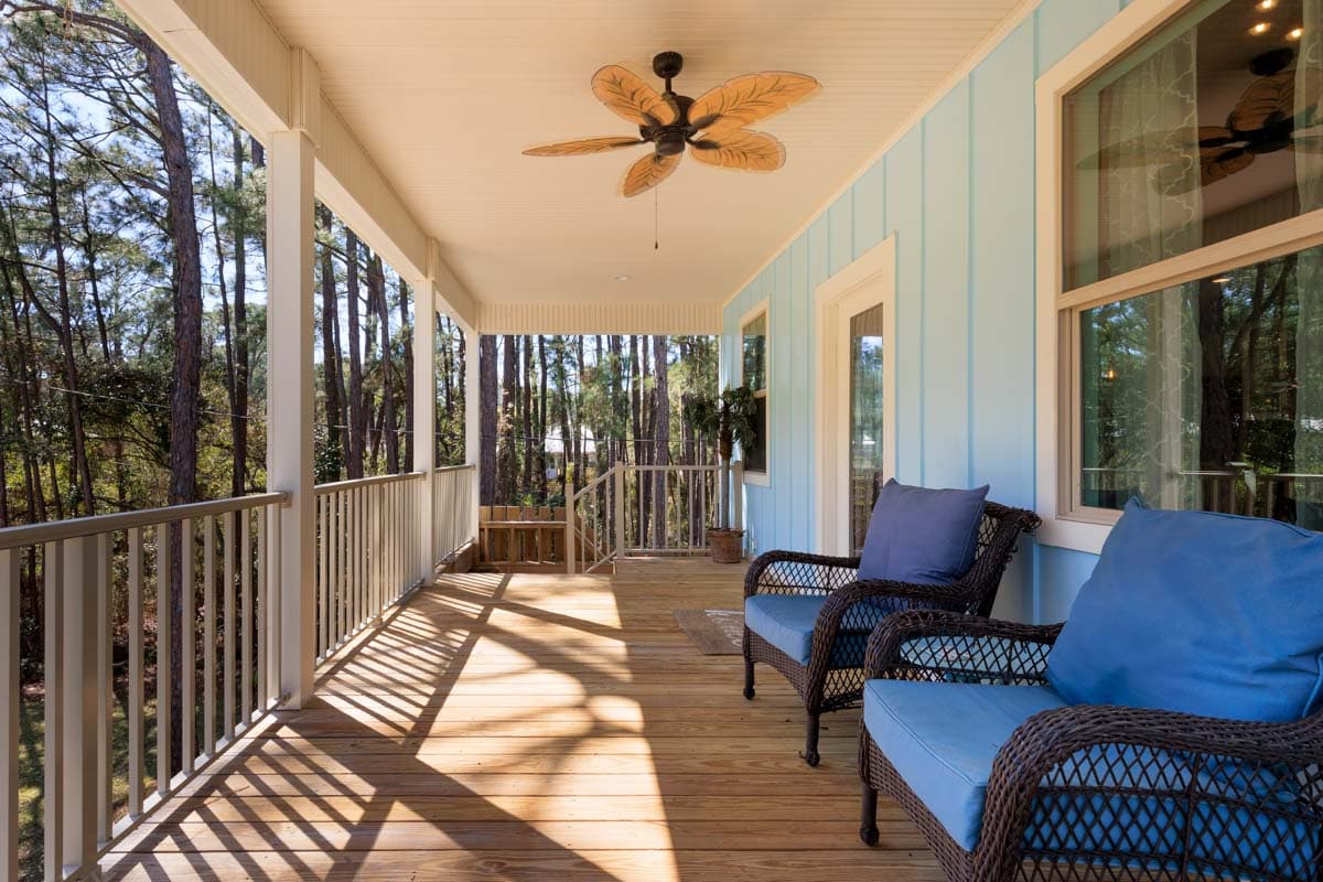 Plan 461043DNN: 3-Bed Low Country Home Plan with Two Story Great Room - 1416 Sq Ft - Image #8 - Cabin, Country, Low Country