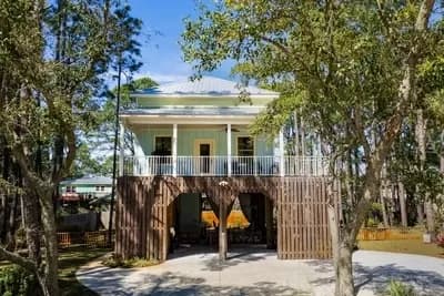 3-Bed Low Country Home Plan with Two Story Great Room - 1416 Sq Ft