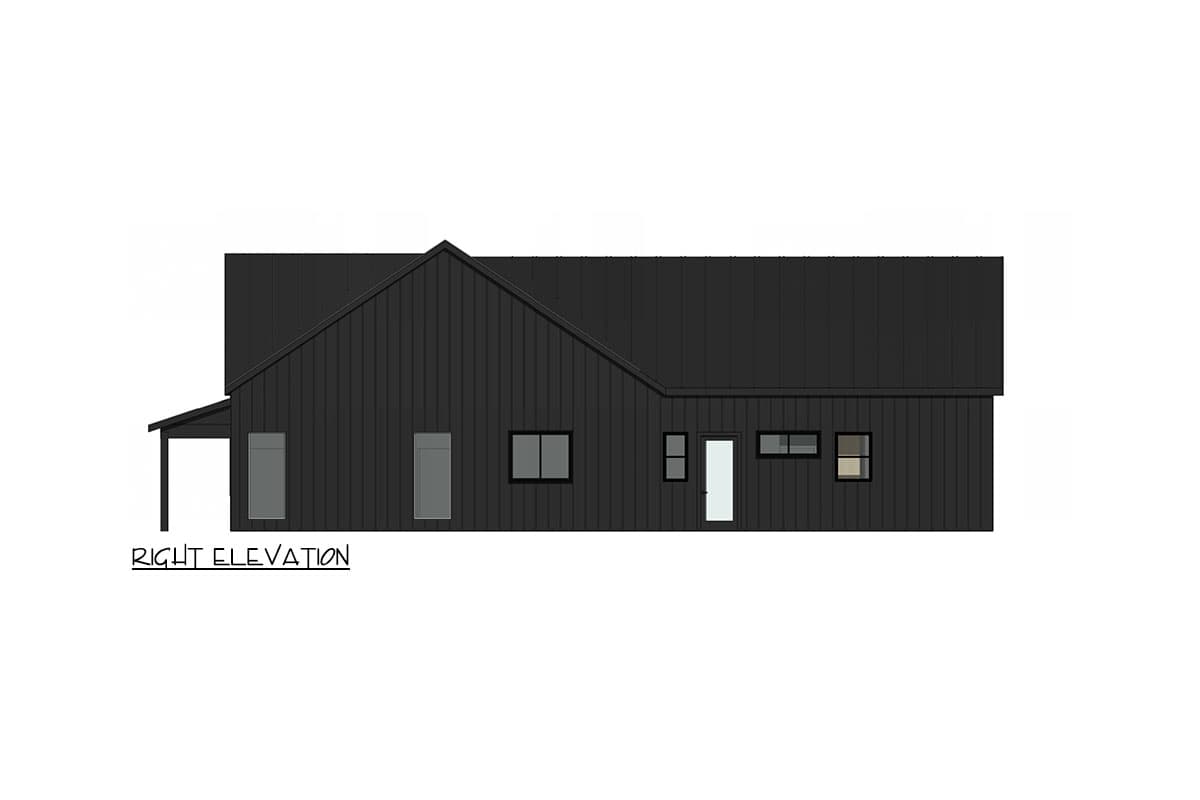 Plan 420148WNT: 1-Story Modern Farmhouse Plan with Vaulted Great Room and Flex Room - 2355 Sq Ft - Image #6 - Cabin, Country, Farmhouse, Modern Farmhouse, Vacation