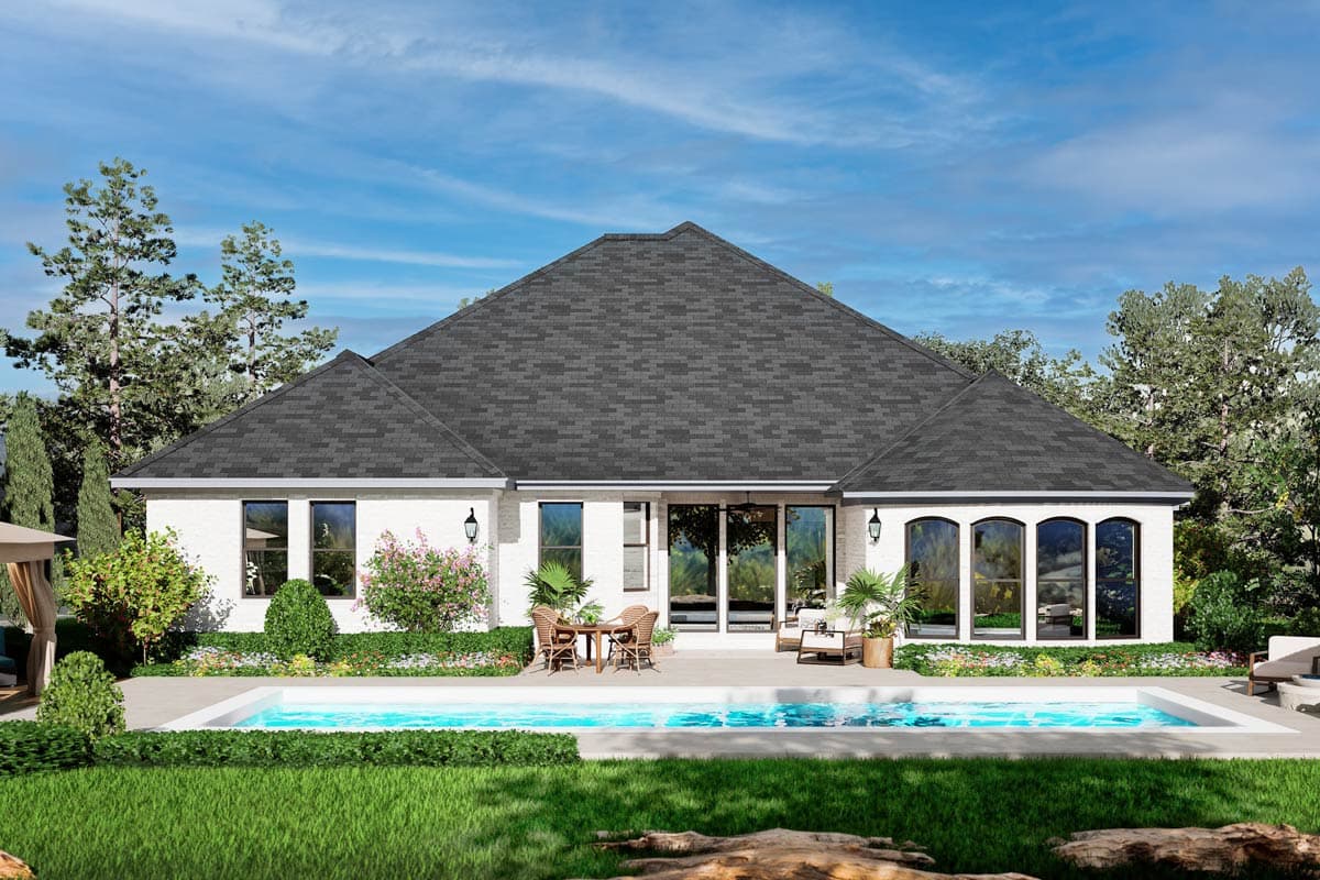 Plan 36305TX: 4-Bed Traditional House Plan with Game Room - 3459 Sq Ft - Image #6 - European, Traditional