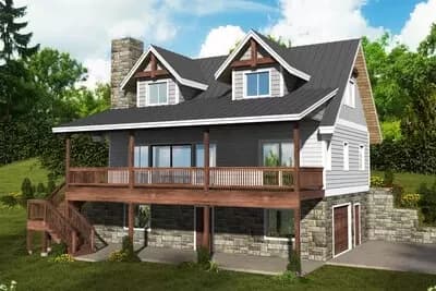 2-Bed Country Cottage with Loft and Two-Story Great Room - 1,683 Sq Ft