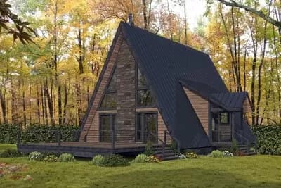 2-Bed A-Frame Cabin with Loft and Great Room - 1627 Sq Ft