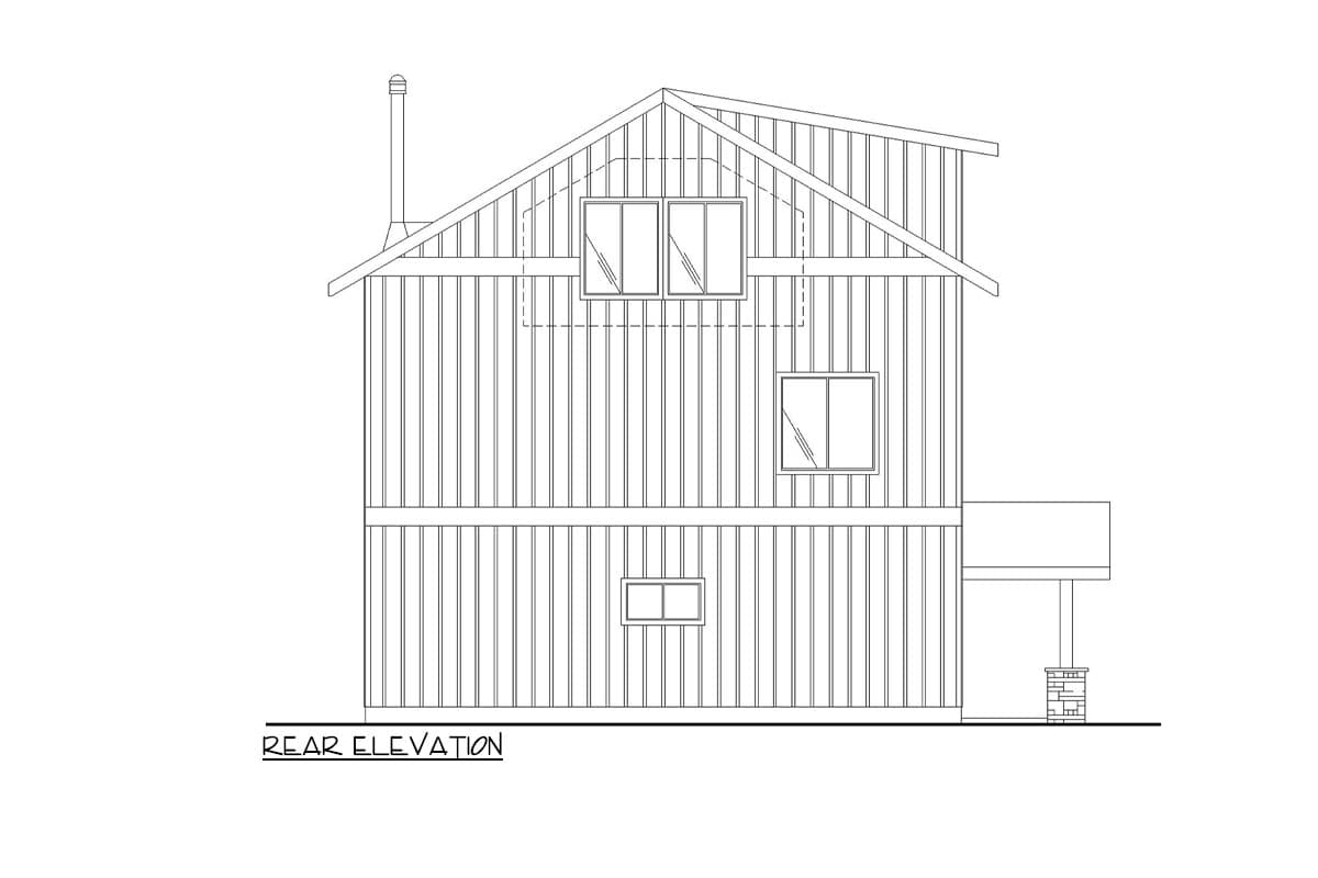 Plan 350079GH: 3-Bed Mountain House Plan with Main Level Apartment and Two Story Great Room - 2972 Sq Ft - Image #4 - Country, Mountain