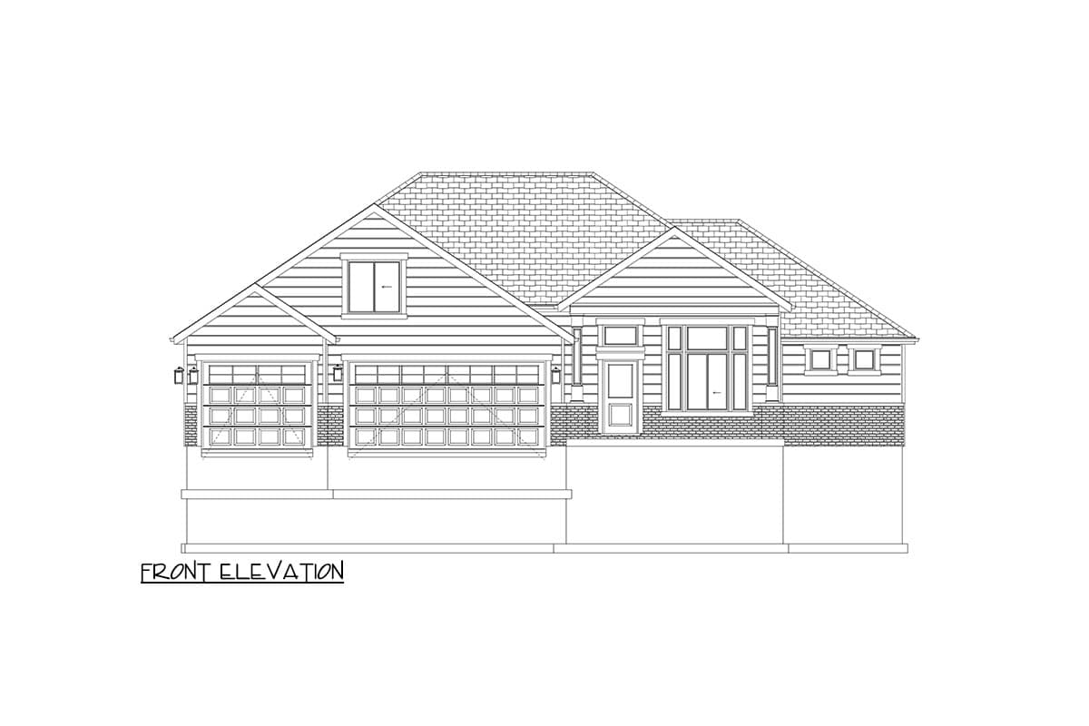 Plan 61508UT: Two-Story Traditional Home Plan with Bonus Above and Home Office - 2845 Sq Ft - Image #23 - Craftsman, Traditional