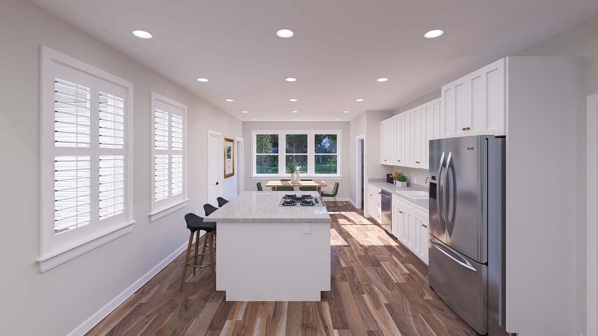 Plan 61508UT: Two-Story Traditional Home Plan with Bonus Above and Home Office - 2845 Sq Ft - Image #10 - Craftsman, Traditional