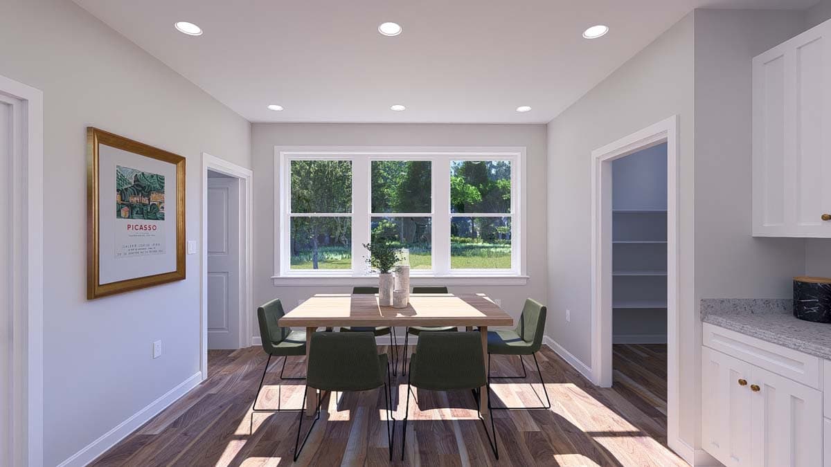 Plan 61508UT: Two-Story Traditional Home Plan with Bonus Above and Home Office - 2845 Sq Ft - Image #11 - Craftsman, Traditional