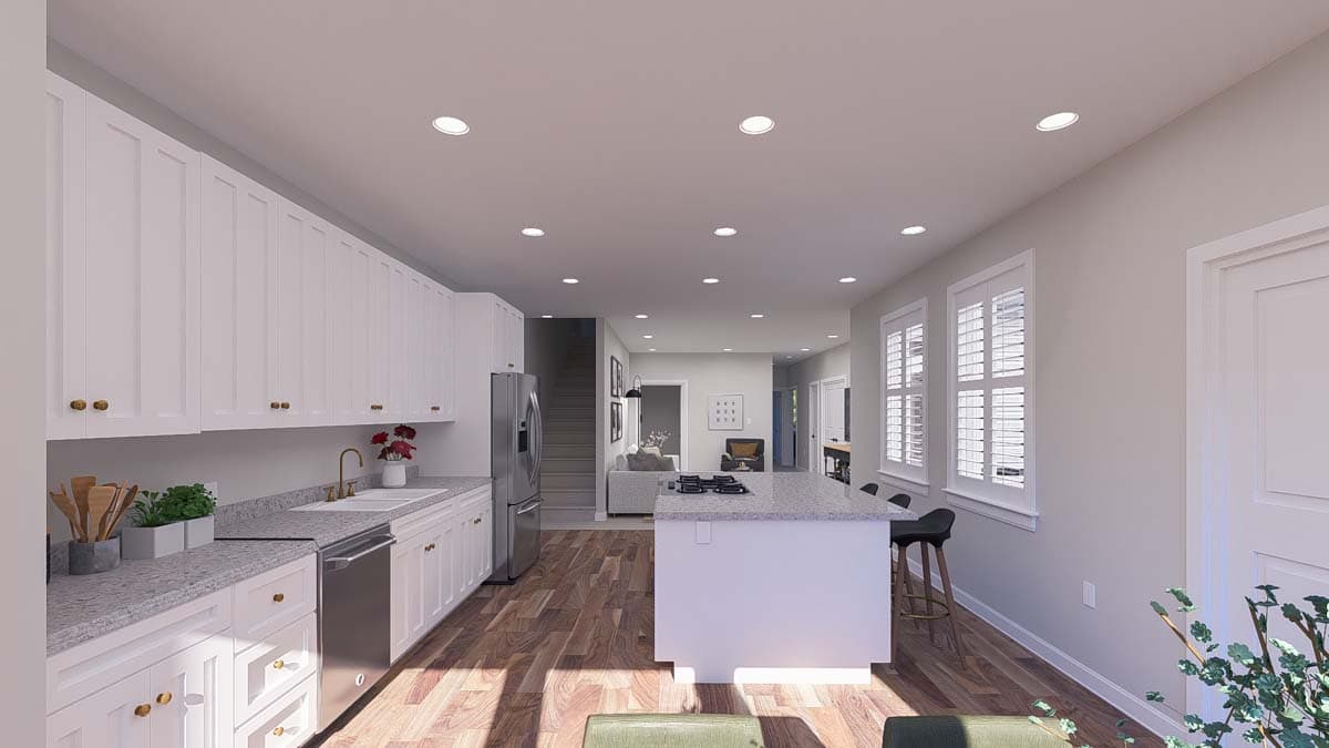 Plan 61508UT: Two-Story Traditional Home Plan with Bonus Above and Home Office - 2845 Sq Ft - Image #12 - Craftsman, Traditional