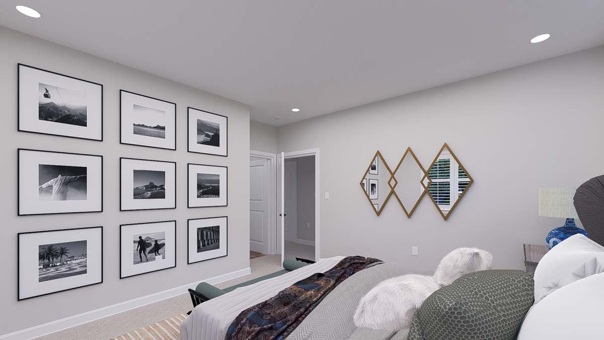 Plan 61508UT: Two-Story Traditional Home Plan with Bonus Above and Home Office - 2845 Sq Ft - Image #18 - Craftsman, Traditional