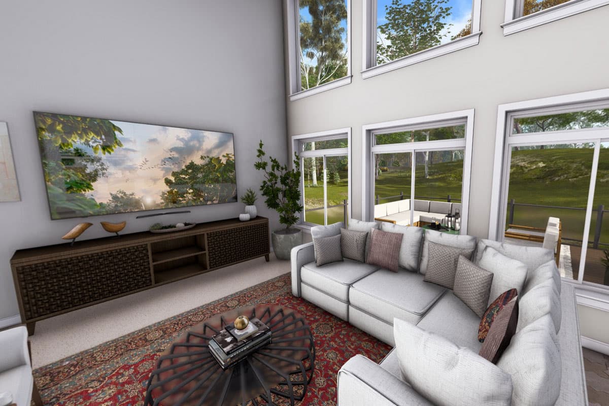 Plan 61509UT: 5-Bed New American Home Plan with Two Story Great Room - 3237 Sq Ft - Virtual Tour Cover Image - New American, Traditional