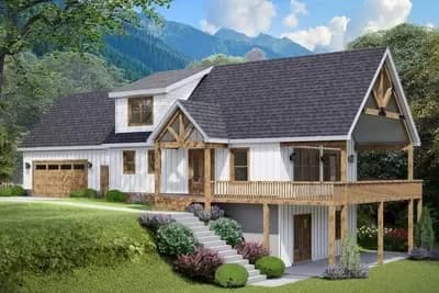 3-Bed Traditional Craftsman with Bonus Room and Vaulted Two-Story Great Room - 1719 Sq Ft