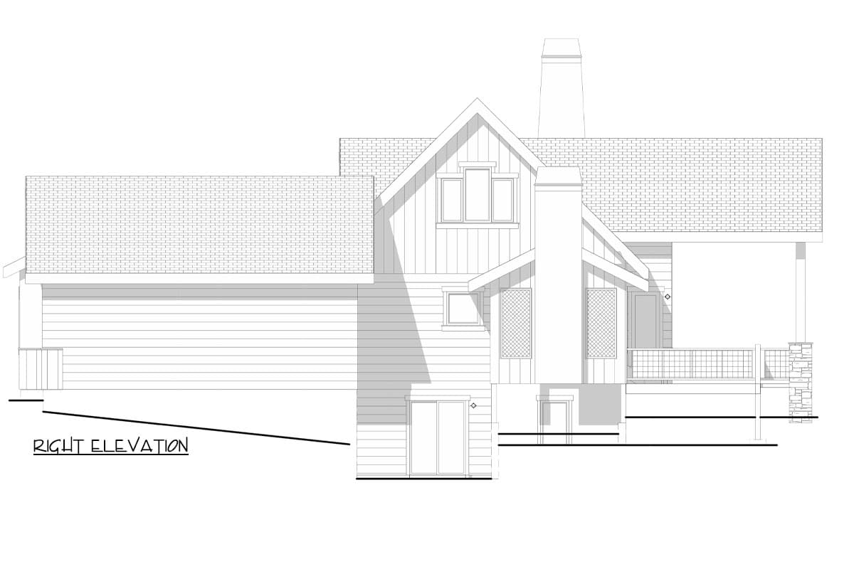 Plan 520000RKY: 1700 Square Foot Modern Cabin with Oversized 2-Car Garage - Image #5 - Craftsman, Mountain