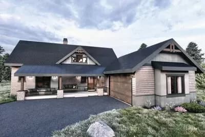 1700 Square Foot Modern Cabin with Oversized 2-Car Garage