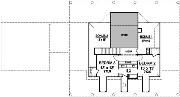 Plan 36315TX: Classic Southern Living - Floor Plan - 2nd Floor - Country, Southern