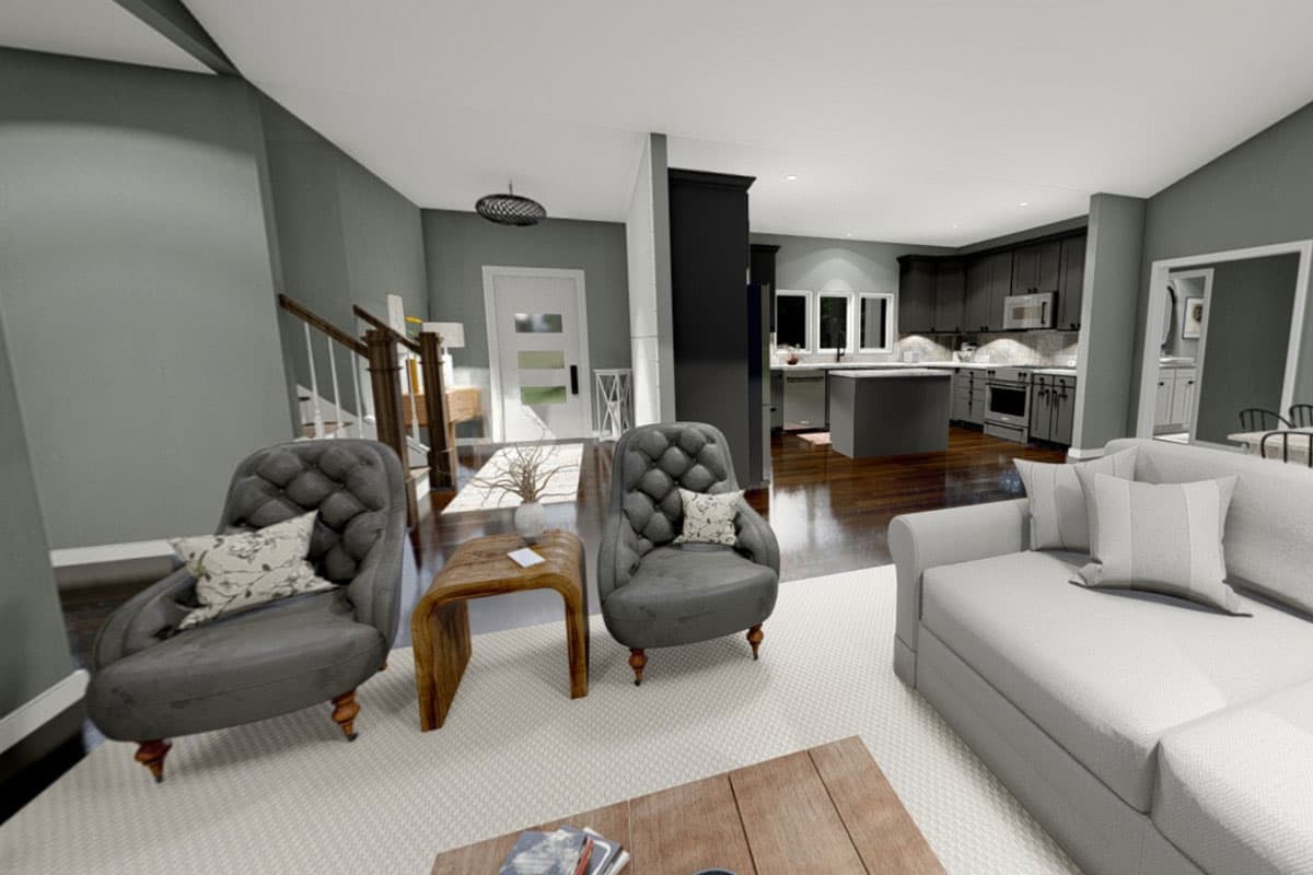 Plan 83664CRW: Three Dormers New American House Plan Under 1700 Sq Ft with Bonus Room - Virtual Tour Cover Image - New American, Ranch