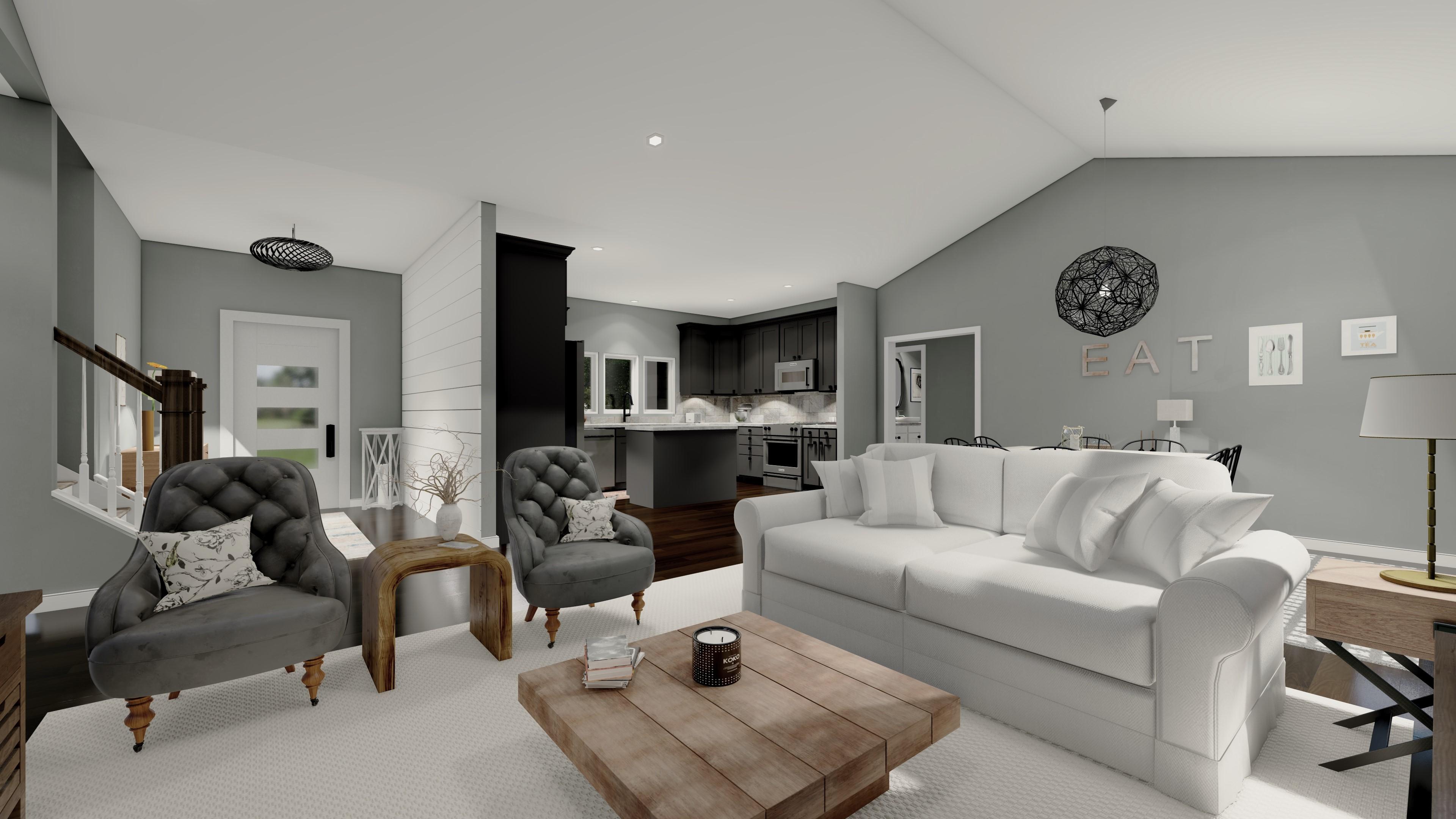 Plan 83664CRW: Three Dormers New American House Plan Under 1700 Sq Ft with Bonus Room - Image #5 - New American, Ranch