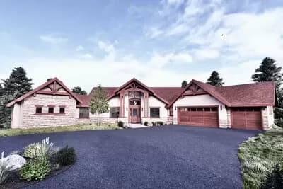 Craftsman House Plan with Angled Garage and Master Suite - 2450 Sq Ft