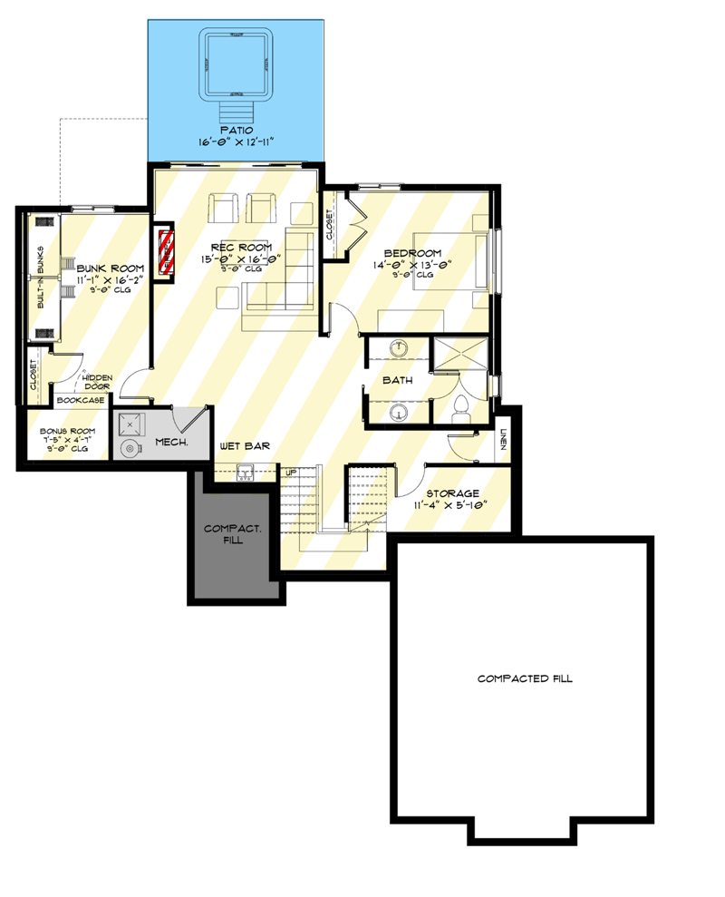 Plan 520002RKY: Modern Cabin with Soaring Vaulted Ceilings and Lower Level Expansion - 1990 Sq Ft - Floor Plan - Optionally Finished Lower Level - Cabin, Craftsman, Modern, Mountain, New American