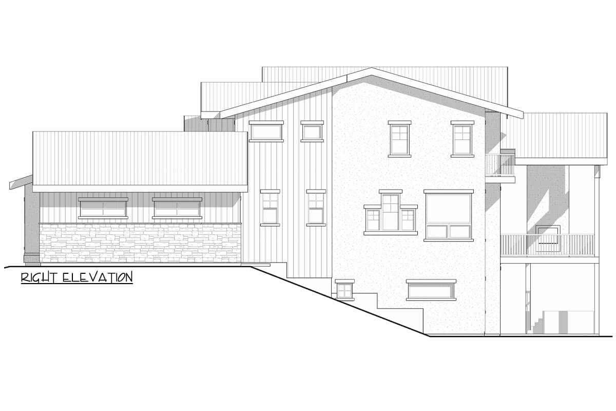 Plan 520002RKY: Modern Cabin with Soaring Vaulted Ceilings and Lower Level Expansion - 1990 Sq Ft - Image #5 - Cabin, Craftsman, Modern, Mountain, New American