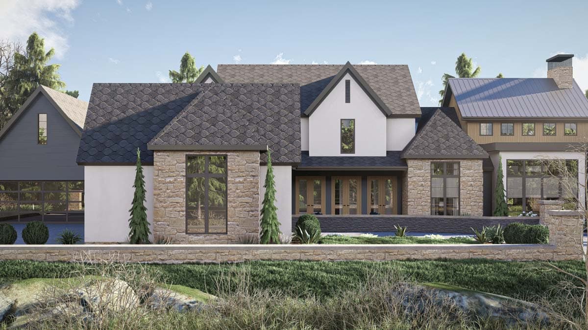 Plan 623371DJ: 5-Bed Modern European Home Plan with Two Story Great Room and Family Room - 4650 Sq Ft - Image #25 - Contemporary, European, French Country, New American, Transitional