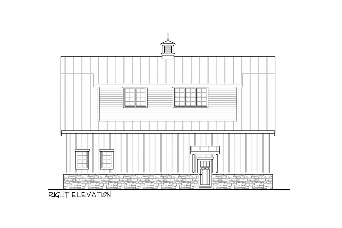 Plan 72415DA: Detached 1500 Square Foot RV Garage with 2-Bed Apartment Above - 1314 Sq Ft - Image #4 - Country, Farmhouse, Traditional