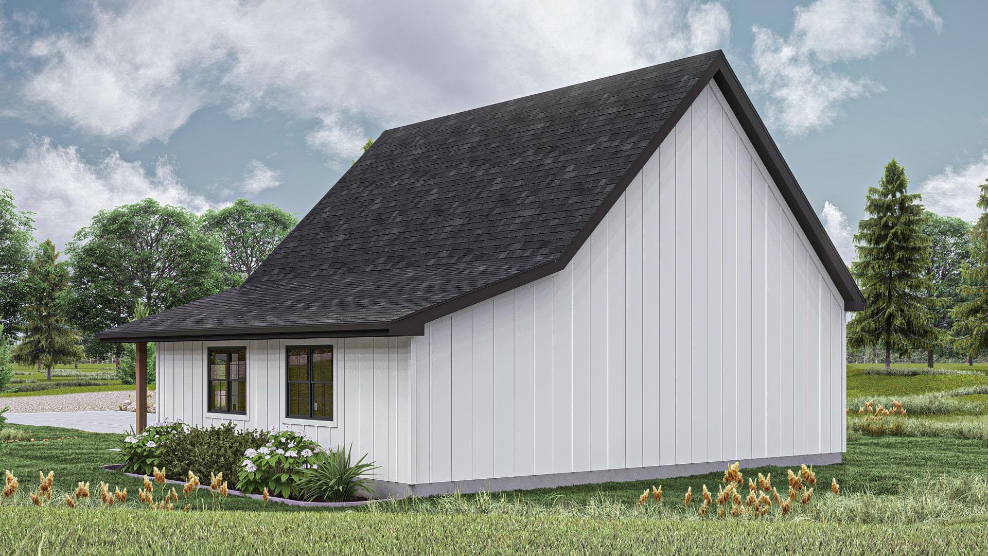 Plan 623372DJ: 2-Bay Garage Plan with Workshop - 1057 Sq Ft - Image #7 - Farmhouse