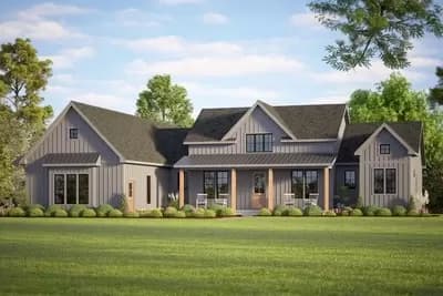 3-Bed Modern Farmhouse Plan with Formal Dining and Jack and Jill Bath - 2305 Sq Ft