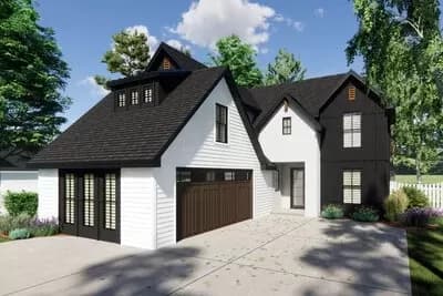 Two Story Narrow Lot Home Plan with Flex Room and Loft - 2806 Sq Ft
