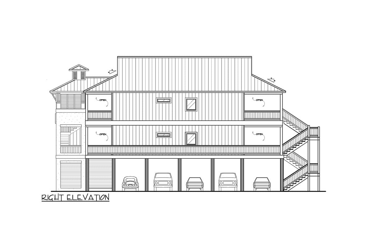 Plan 461044DNN: 3-Story Quadplex Multi-Family Beach House Plan with Four 1-Bed Units - Image #26
