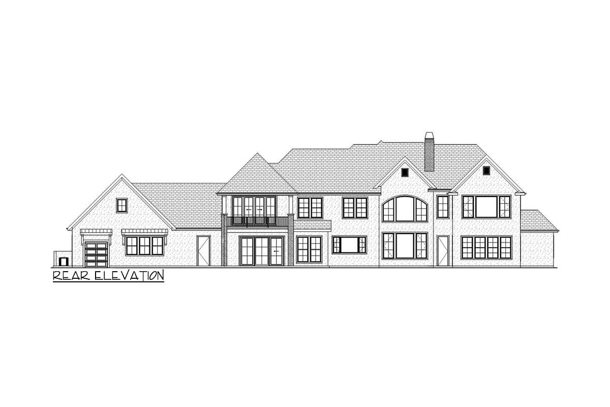 Plan 580111DFT: 5-Bed New American House Plan with Two Home Offices and Bonus Room - 5595 Sq Ft - Image #4 - New American, Transitional