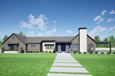 4-Bed Contemporary-Style Ranch with Large Outdoor Patio and 3-Car Garage - 3273 Sq Ft