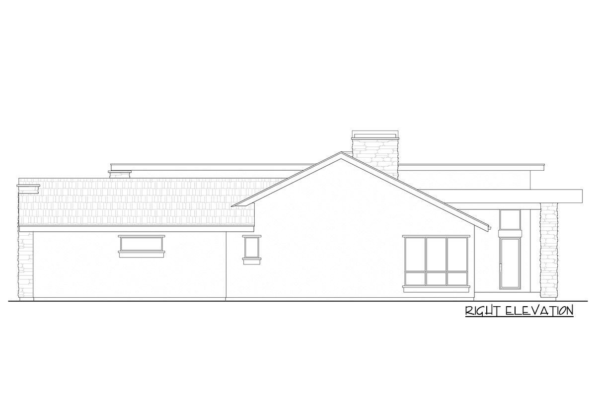 Plan 520005RKY: 4-Bed Modern House Plan with Optional Lower Level Expansion - 2275 Sq Ft - Image #6 - Contemporary, Mid Century Modern, Modern