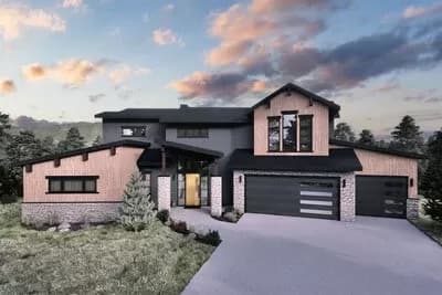 4-Bedroom Modern Mountain House Plan with Optional Lower Level - 3,159 Sq Ft