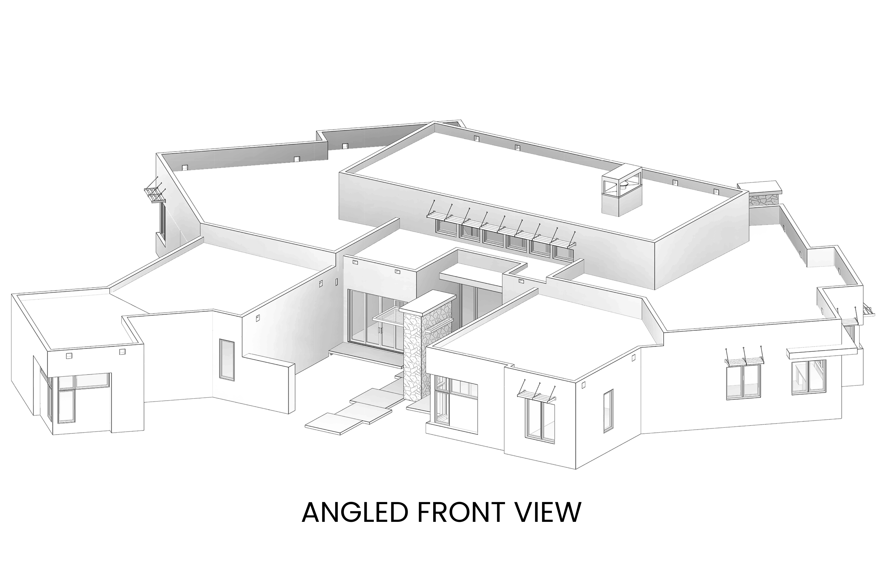 Plan 520007RKY: Modern Minimalist Ranch with Courtyard and Wine Room - 4792 Sq Ft - Image #6 - Contemporary, Modern, Mountain, Ranch