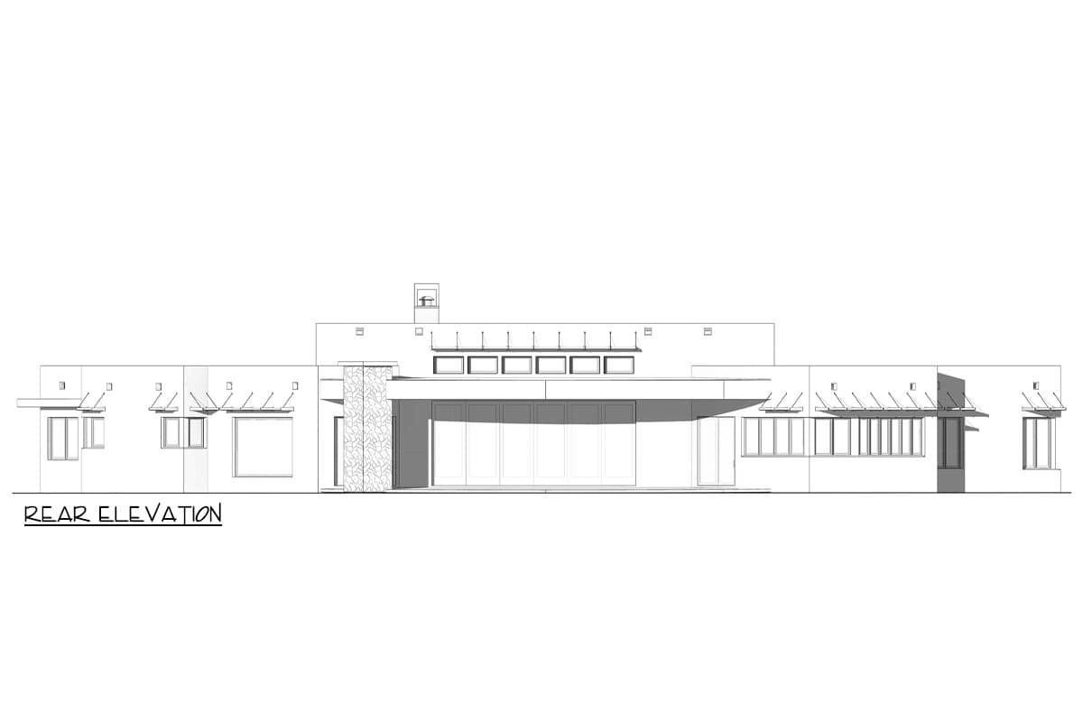 Plan 520007RKY: Modern Minimalist Ranch with Courtyard and Wine Room - 4792 Sq Ft - Image #4 - Contemporary, Modern, Mountain, Ranch