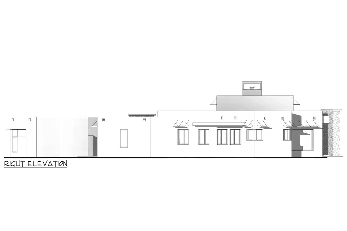 Plan 520007RKY: Modern Minimalist Ranch with Courtyard and Wine Room - 4792 Sq Ft - Image #5 - Contemporary, Modern, Mountain, Ranch