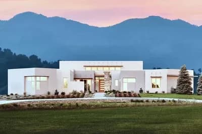 Modern Minimalist Ranch with Courtyard and Wine Room - 4792 Sq Ft
