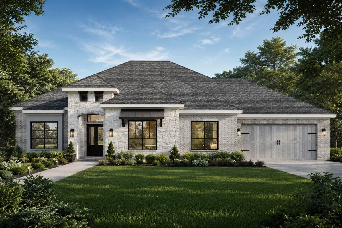 Plan 440035PWL: 3-Bed Traditional Home Plan with Split Beds and Cathedral Great Room - 2939 Sq Ft - Image #1 - Southern, Traditional