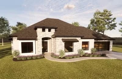 3-Bed Traditional Home Plan with Split Beds and Cathedral Great Room - 2939 Sq Ft
