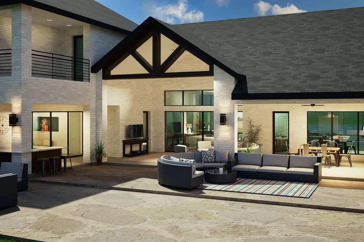 Plan 36703TX: Two-Story Contemporary Home Plan with Game Room and Loft - 4663 Sq Ft - Image #7 - Contemporary, Transitional